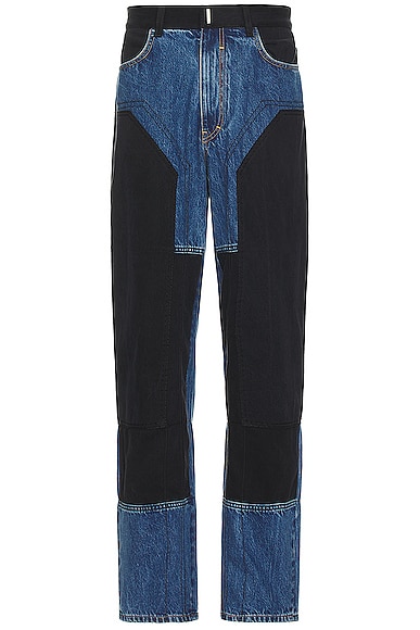 Patched And Stitched Carpenter Jean