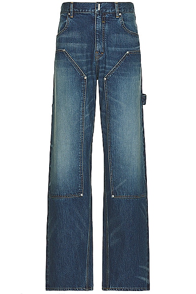 Givenchy Studded Carpenter Jean In Blue