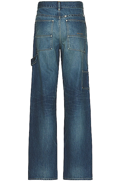 Shop Givenchy Studded Carpenter Jean In Blue