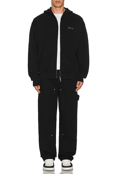 Boxy Fit Zip Hoodie