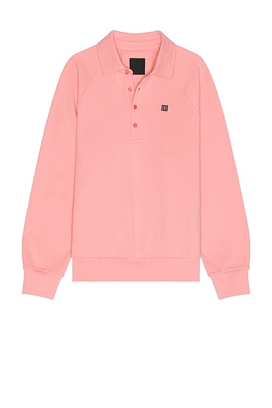 Givenchy Buttoned Sweatshirt in Candy Pink