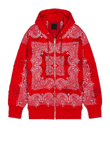 Givenchy Zip Hoodie in Red