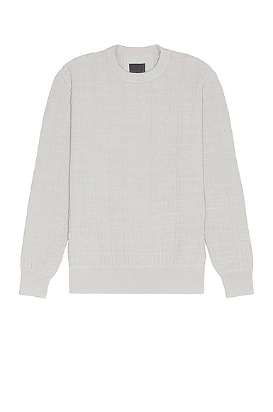 Textured All Over 4g Crew Neck Sweater