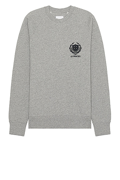 Givenchy Slim Fit Raglan Sweatshirt in Light Grey Melange