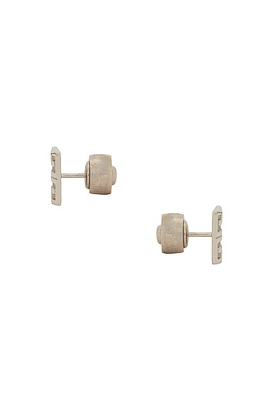 Shop Givenchy 4g Silvery Stud Earrings