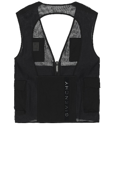Shop Givenchy Cargo Gilet Vest In Black