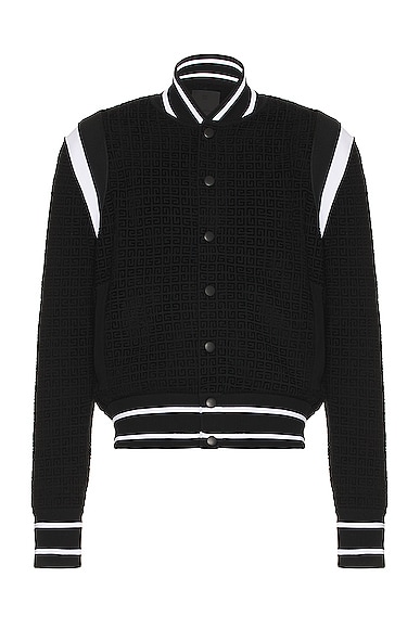Knitted Bomber Jacket in Black