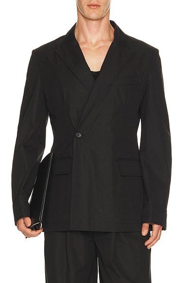 Givenchy Shirt Cuff Couture Seam Jacket Double Breasted in Black