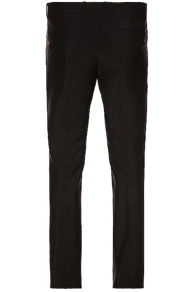 Shop Givenchy Classic Fit Trousers In Black & Silvery