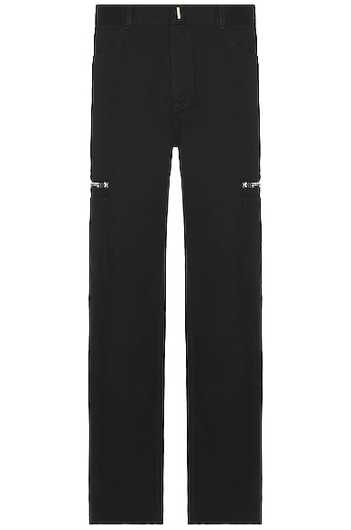Givenchy Loose Fit Cargo Pocket Pants in Black