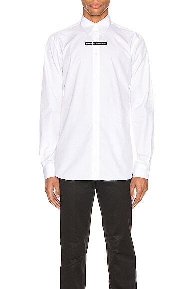 GIVENCHY Branding Chest Tape Shirt,GIVE-MS253