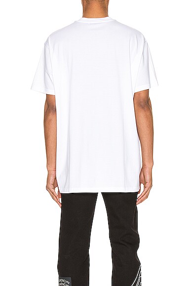 GIVENCHY GIVENCHY OVERSIZED ADDRESS TEE IN WHITE,GIVE-MS258