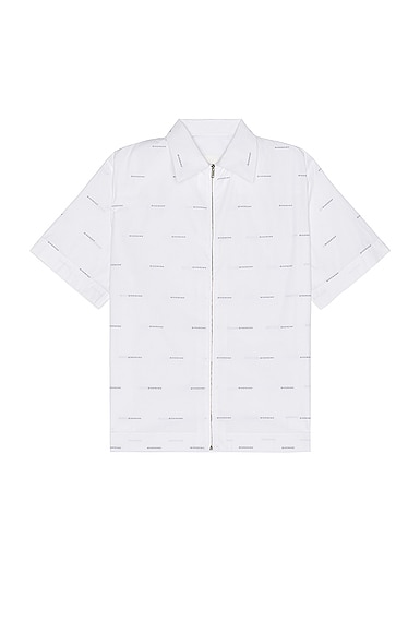 Short Sleeves Boxy Fit Zipped Shirt