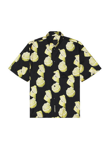 Givenchy Hawaii Shirt in Black & Yellow