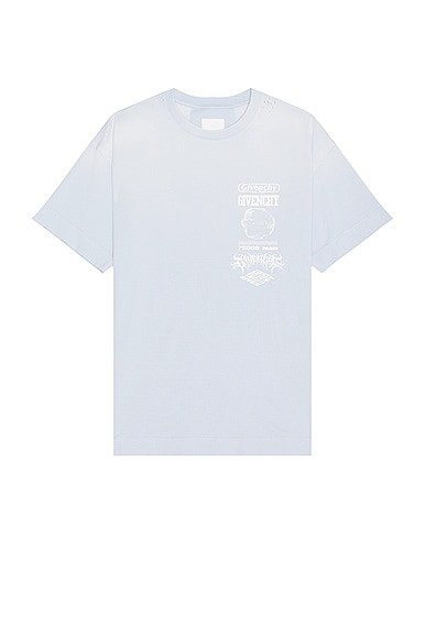 Givenchy Standard Tee in Baby Blue