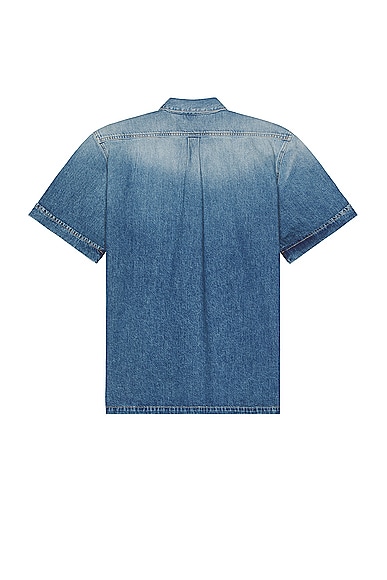 Shop Givenchy Short Sleeve Shirt In Indigo Blue