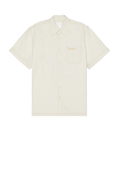 Givenchy Short Sleeve Shirt In Greige