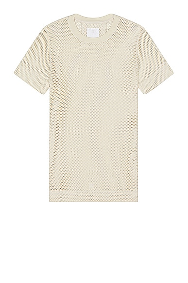 Givenchy Xslim Short Sleeve T-shirt in Off White