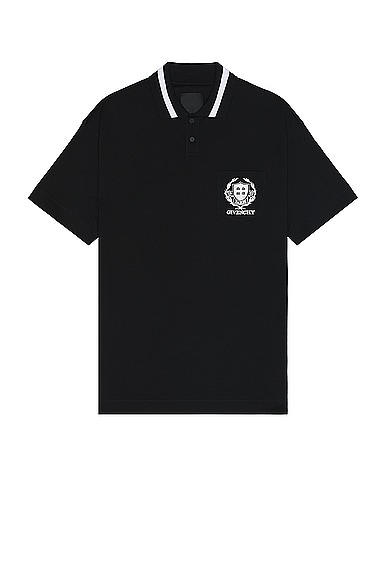 Givenchy Short Sleeve Polo in Black