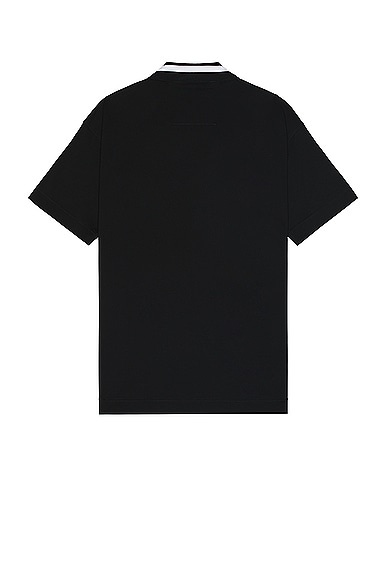 Shop Givenchy Short Sleeve Polo In Black