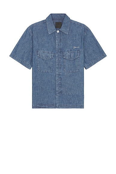 Short Sleeve Chambray Shirt