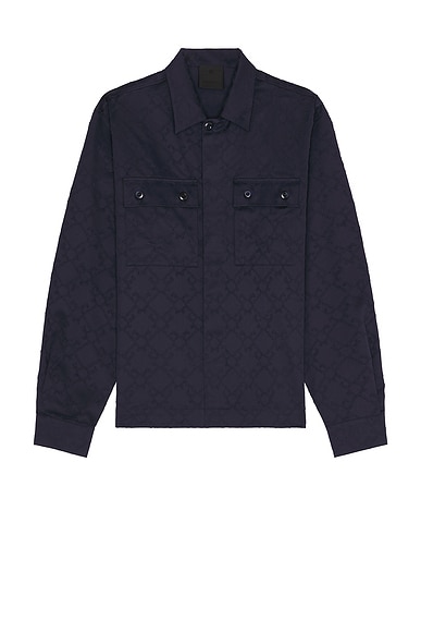 Givenchy Patchwork Army Shirt in Navy