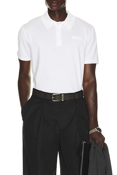Givenchy Regular Fit Short Sleeve Polo in White