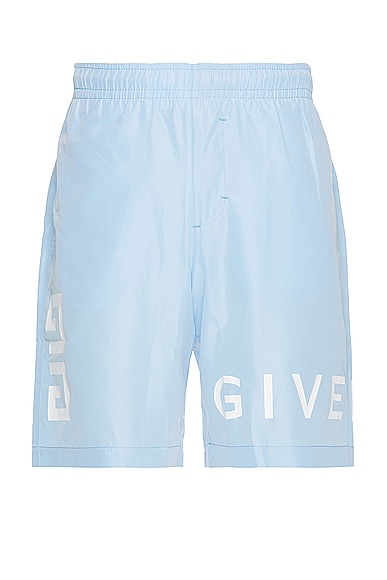Givenchy Long Swimshort In Baby Blue