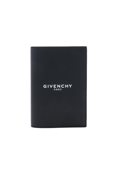 Givenchy Black 'paris' Logo Card Holder In Black