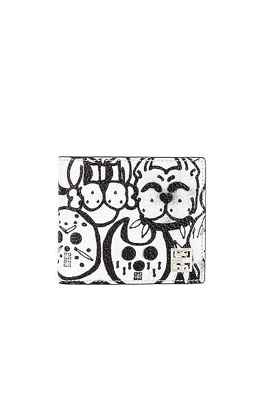 Givenchy Printed Billfold Coin Wallet in White