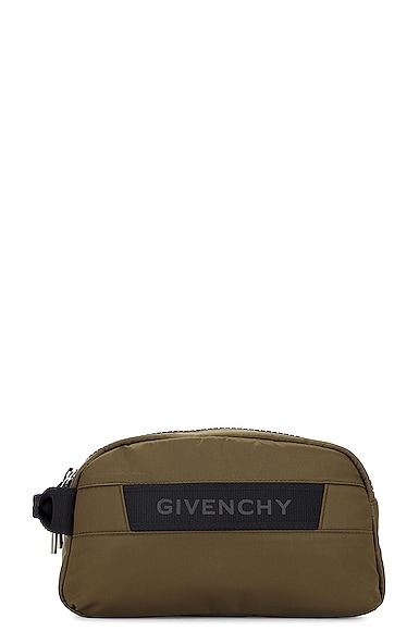 Givenchy G-zip Toilet Pouch in Army