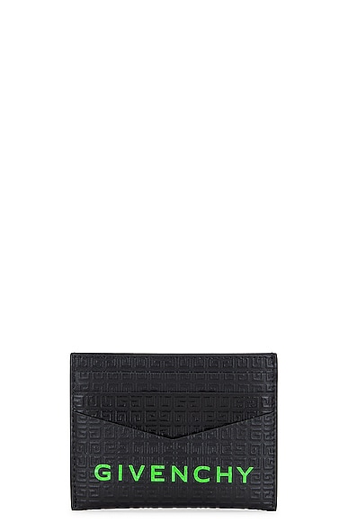 Givenchy Card Holder 2x3 Cc in Black & Green