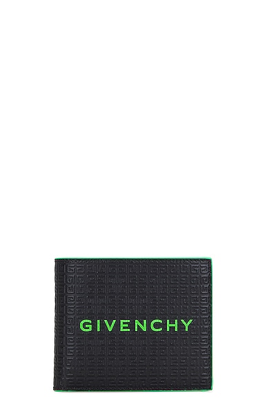 Givenchy 8cc Billfold Wallet in Black & Green