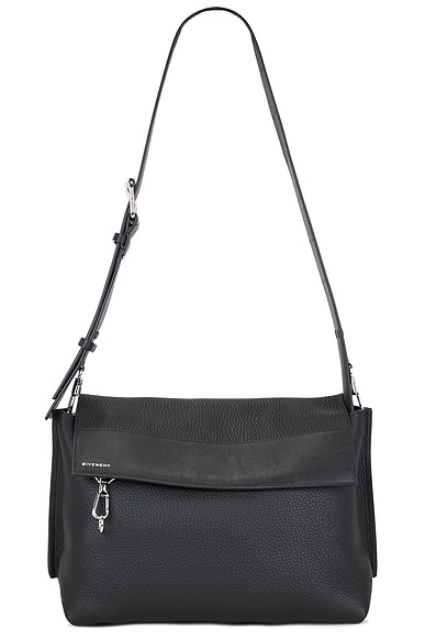 Givenchy Grained Soft Leather Casual Crossbody Bag in Black