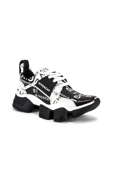 Click to view more detailed imagery on our partner's website Givenchy Black & White Men's Black And White Jaw Logo Sneakers