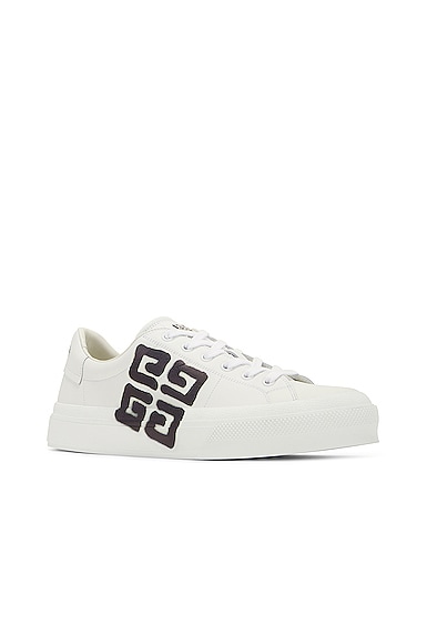 Shop Givenchy City Sport Lace Up Sneaker In White & Black