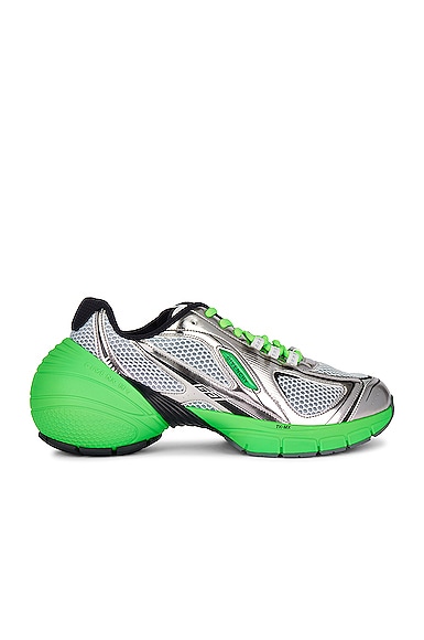 Givenchy Tk-mx Runner Sneaker In Green & Silvery