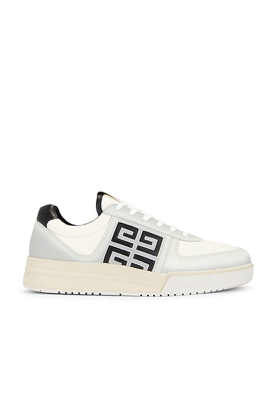 Givenchy G4 Low Top Sneakers in White & Black