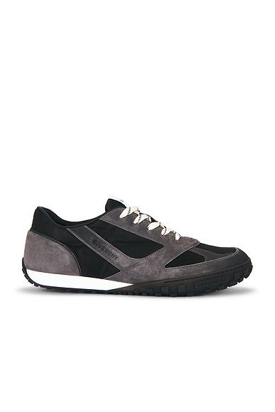 Givenchy Suede & Nylon New Glide Sneakers in Grey & Black