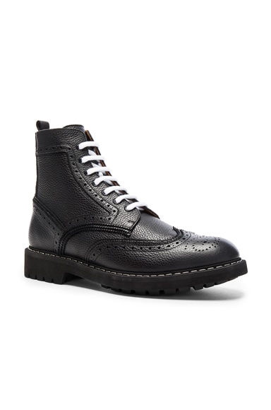 Leather Wingtip Boots