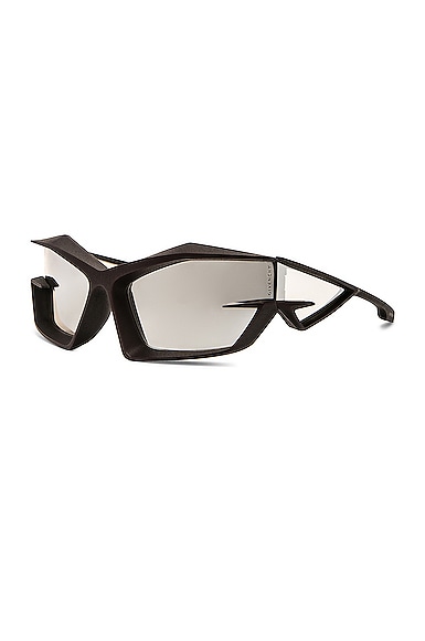 Shop Givenchy Giv Cut Sunglasses In Black & Silver