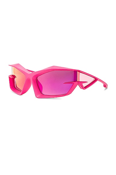 Shop Givenchy Giv Cut Sunglasses In Matte Pink