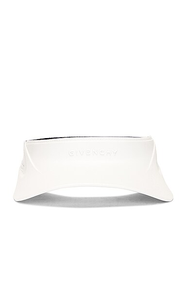 Givenchy White Visor with Black Branded Elastic Givenchy Visor - Black Hats, Accessories - GIV163592 | The  main image 3