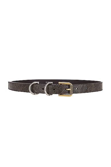 Givenchy Voyou Leather Belt In Walnut Brown