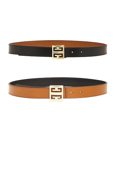 Givenchy 4G Reversible Buckle Belt in Soft Tan