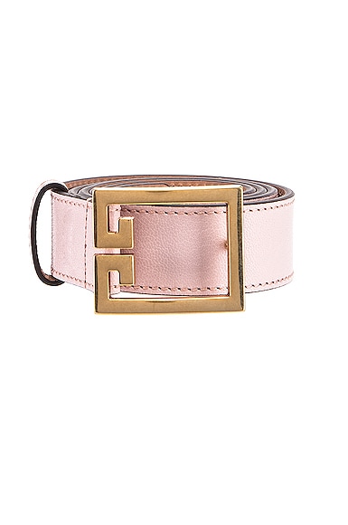 GIVENCHY GV3 LEATHER BUCKLE BELT,GIVE-WA42