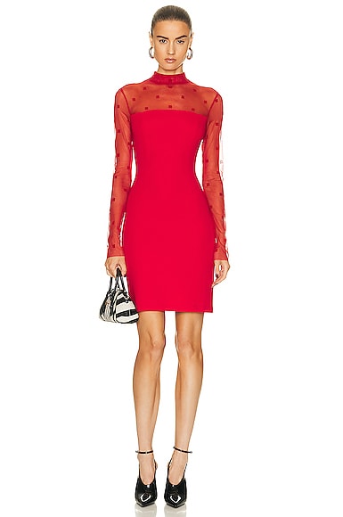 Mock Neck Midi Tubino Dress