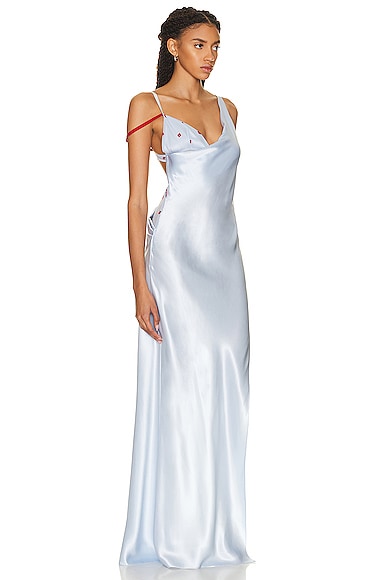 Shop Givenchy Draped Gown In Baby Blue