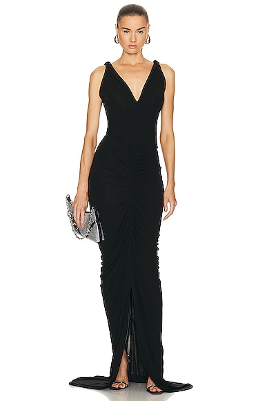 Givenchy Ruched Gown in Black