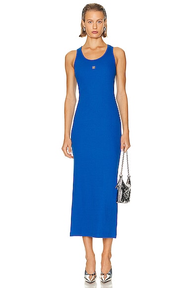 Givenchy Rib Tank Dress in Moroccan Blue